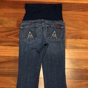 Seven 7 All Mankind Maternity jeans designer pea
